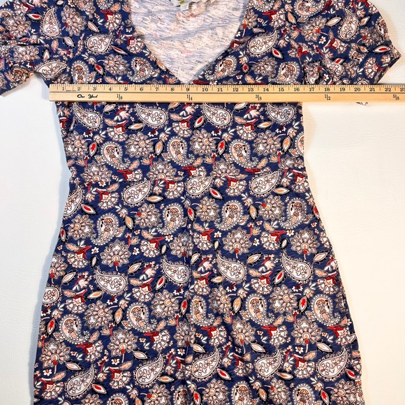 Boden Floral Paisley V-Neck Midi Dress 4R - Picture 6 of 11